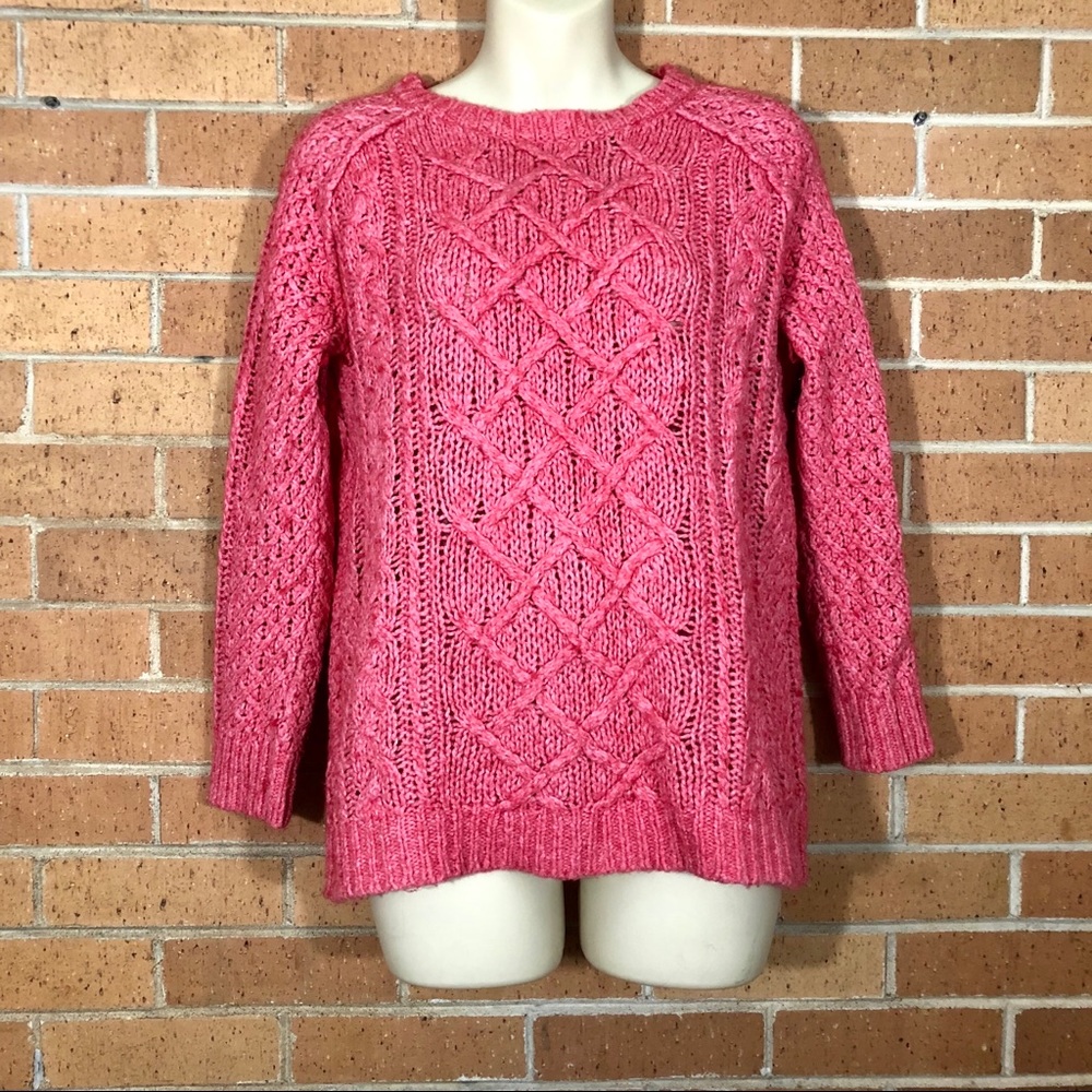 3/$25 👑 Ann Taylor Loft Pink Wool Blend Sweater Size XS